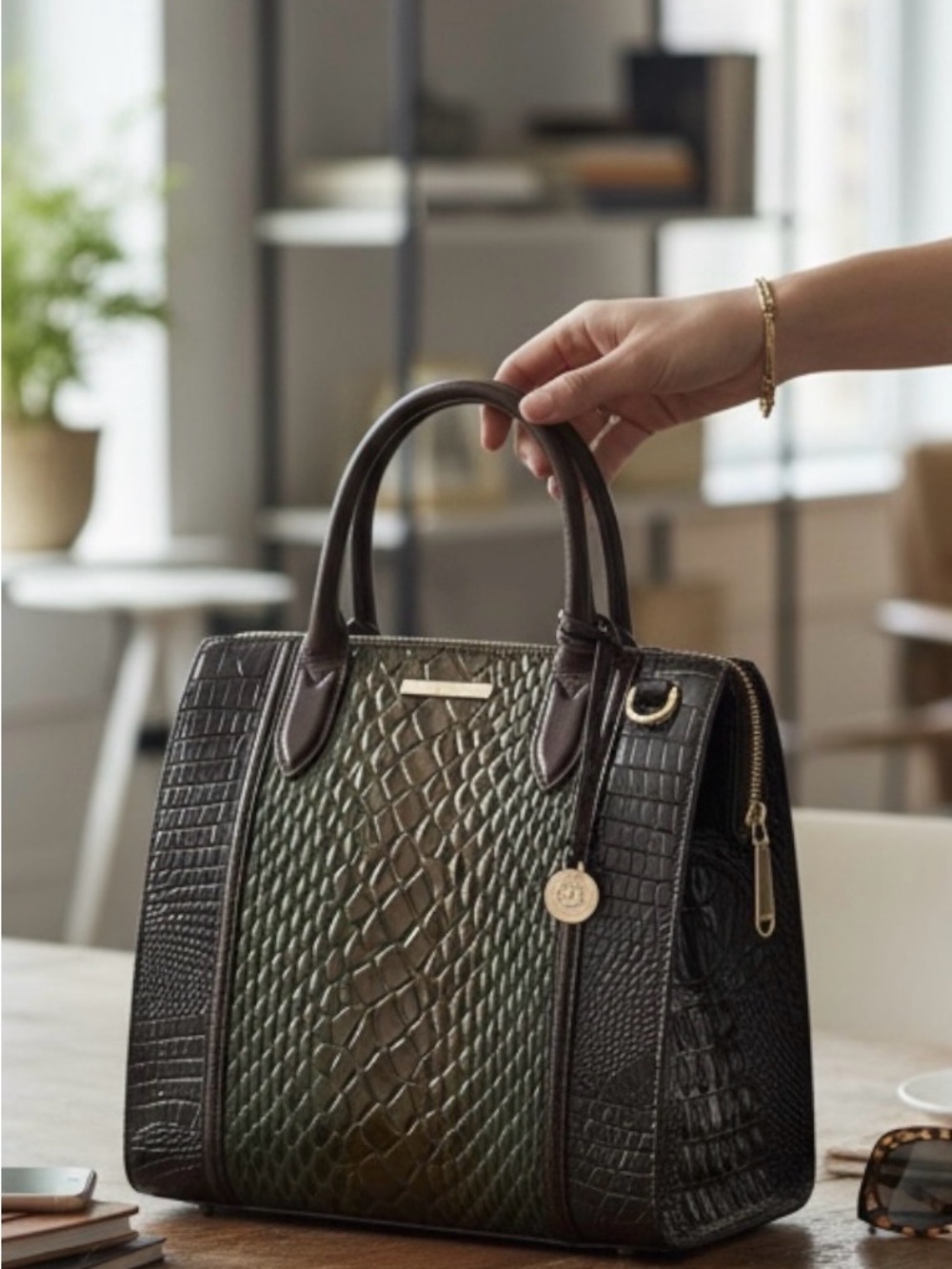 Brahmin Hunter Amaya Caroline Satchel NWT